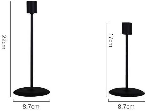 Black Metal Candlesticks Holder for Taper Candles Table Romantic Candle Holders for Wedding Birthday Holiday Dinner Home Bar Decorative...
