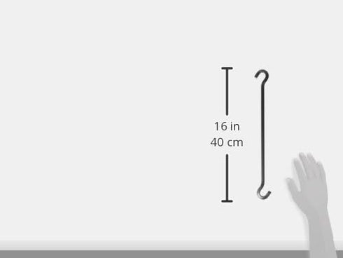Enclume 15-Inch Extension Hook, Use with Ceiling Pot Racks, Hammered Steel...