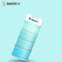 BariatricPal 4 Compartment Detachable, Stackable, and Portion Controlled Food & Powder Storage Containers (Blue-Teal)...