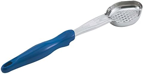Jacob's Pride Heavy-Duty S/S Perforated 2 Oz Spoodle w/ Blue Handle...
