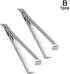 2Pcs Silver Garlic Peeler Garlic Peeling Tweezers Remover Tool Tongs Kitchen Tools Fish Bone Tweezers Set Stainless Steel Garlic Tweezer Remover T...