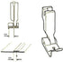 Cutex ™Leather Sewing Teflon Hinged Top-Stitching Presser Foot with Left Guide-1/8''...