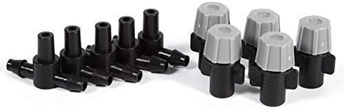 Plastic Mist Misting Nozzle Sprinkler Tee Joints for Misting Watering Plant Flower Cooling System Home Garden Irrigation, 20pcs...