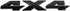 Yoaoo 2Pack Genune Black 4x4 Emblem Badge 3D Emblem Decals Nameplate Flat LetterCompatible with 1500 2500 3500 OEM Matte...