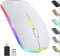 LED Rechargeable Slim Silent Mouse 2.4G Portable USB Optical Office Wireless Mouse (White)...