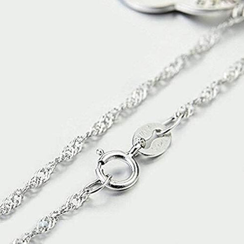 Silver Color Elegant Heart Pendant Necklace for Women Jewelry Accessories Gift Creative Design...