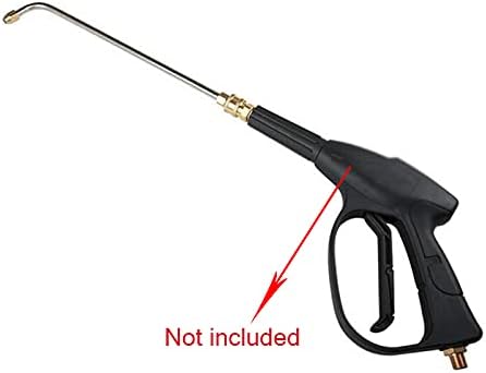 High Pressure Washer Extension Wand, U-Shaped Curved Rod, Undercarriage and Gutter Cleaner Attachment, 14cm Stainless Steel Angled Extension Lance...