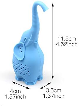 Tvoip 3Pcs Tea Infuser Cute Small Elephant Silicone Tea Strainer Coffee Loose Leaf Strainer Bag Mug Filter Diffuser Tea Accessories...