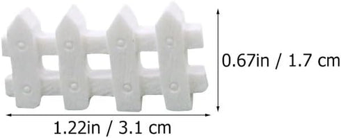 BESPORTBLE 10 Pcs Miniature Garden Fence Mini Picket Ornament Fence for Dollhouse Garden Plant Pot Decorations DIY Project (White)...