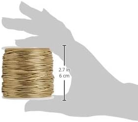 Morex Ribbon 1318/50-634 Stretch Cord Polyester Ribbon, 50 yd, Gold...