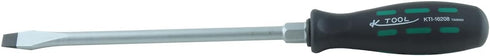 K Tool International 16208 Pro Series 8" Slotted Screwdriver for Garages, Repair Shop and DIY, Soft Triangular Grip, Non-slip, Chrome Vanadium Bla...