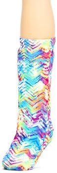 CastCoverz! Fashionable Leg Cast Cover - Neon Tracks - Medium Short - Below The Knee - Protective, Decorative and Washable - Made in USA...