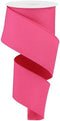 Solid Diagonal Weave Wired Edge Ribbon, 10 Yards (2.5 Inch, Hot Pink)...