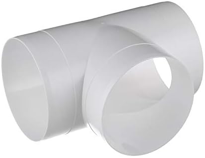 4 Inch Diameter T Joint 3 Way - Duct Splitter for Exhaust Fan Dryer - 3 Way Duct Hose Connector (4'' inch, White)