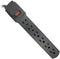 Topzone 1 Feet 6 Outlets Built-in Safety Circuit Breaker Angle Plug AC Wall Power Strip UL Listed (Black)...