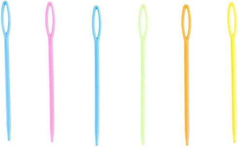 100Pcs Plastic Sewing Needles,Colorful Large-Eye Knitting Needles Yarn Lacing Weaving Needle Learning Needles for DIY Sewing Handmade Crafts(9cm)....