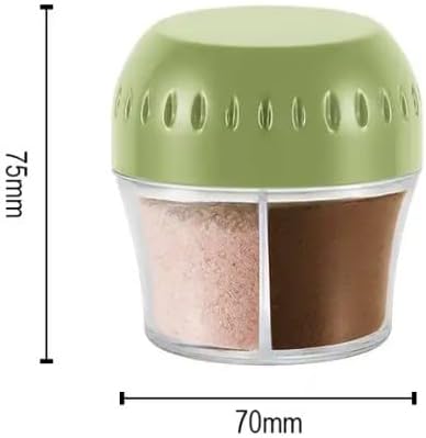 4 Compartment Spice Jar - Plastic Jar with Lids - Airtight Storage for Kitchen Counter...
