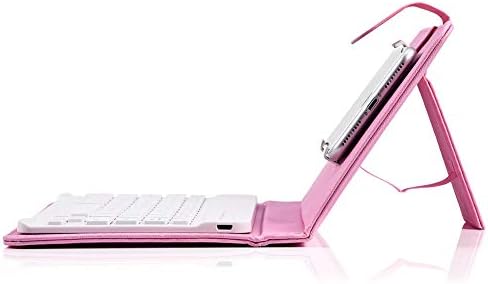 Portable Bluetooth Keyboard with Leather Case, Universal Keyboard with Detachable Flip Case and Stand, Cover with for 4.5''-6.8'' iOS,for Android/...