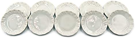 10 x 30 mm.(3.ocm) White Scallop Plate Dish Dollhouse Miniature...