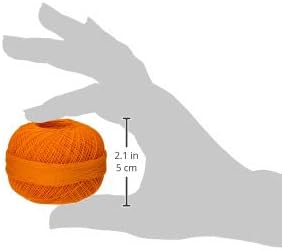Handy Hands Lizbeth Premium Cotton Thread, Size 40, Bright Orange...