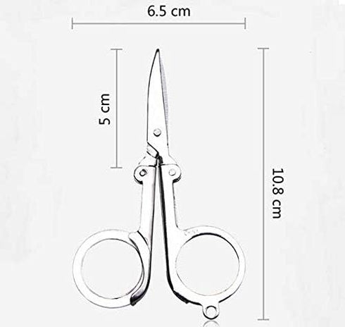 6 Pieces Stainless Steel Folding Scissors Portable Travel Scissors Cutter...