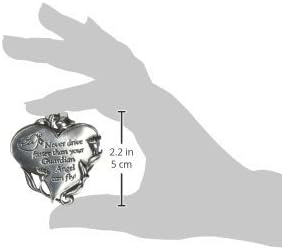 Cathedral Art Heart Visor Clip, Never Drive Faster Silver, 2 inches...