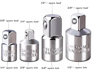 6 Pcs Square Impact Socket Adapters Converter Reducer Sets 1/4", 3/8", 1/2" Ratchet Socket Set...