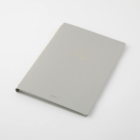 Midori 15330006 Notebook, Ring Notebook, Color, Dot Square, Gray, A5...