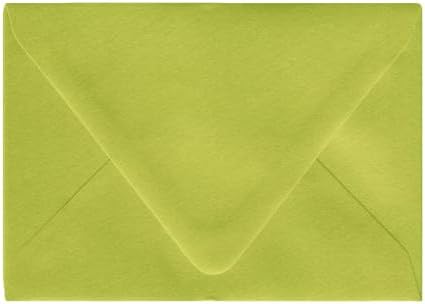 Sour Apple Green A1 Euro Flap Envelopes, 3 5/8 x 5 1/8 inches, Set of 10, Made from Pop-Tone Paper...