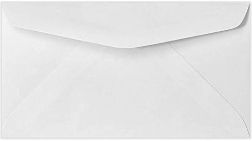 LUXPaper #7 Commercial Flap Business Envelopes | 3 3/4" x 6 3/4" | Bright White | 24lb. Text | 50 Qty...