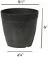 Dolce Round Planter, Black, 6"...
