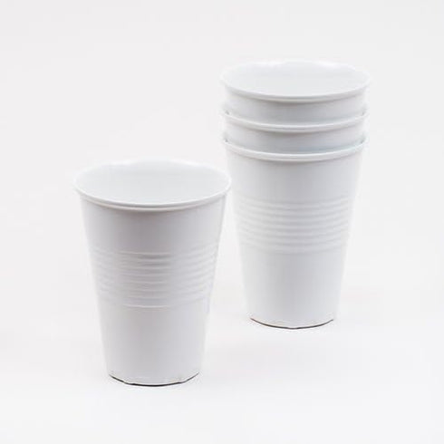 One Hundred 80 Degrees White Melamine 12 Ounce Cups, Set of 4...