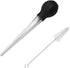 Turkey Baster with Cleaning Brush?Large Suction Bulb Powerful Easy to Use and Clean for Home Baking Kitchen Tool(Black)...
