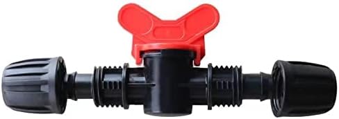 10pcs Drip Irrigation Tubing Fittings, In-Line Barbed Switch Valve For 1/2 Inch Drip Tubing(1/2" ID x 0.65" OD), Shut-Off/On Water Flow...