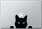 Cat Peeking Decal Vinyl Sticker|Cars Trucks Vans Walls Laptop|Black|5.5 x 3.3 in|CCI365...