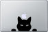 Cat Peeking Decal Vinyl Sticker|Cars Trucks Vans Walls Laptop|Black|5.5 x 3.3 in|CCI365...