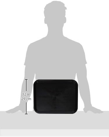 Winco 10" x 14" Fast Food/Cafeteria Tray, Black...