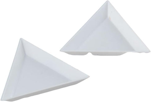40Pcs White Bead Sorting Trays Triangle Shape Jewelry Storage Plate Painting Plastic for Craft and DIY Needs...