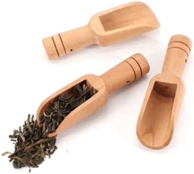 Czl Meco 6 PCS Mini Wooden Spoon Wooden Kitchen Spoon Mini Bath Salt Spoon For Candy Spices Parties Bath Salts Essential...