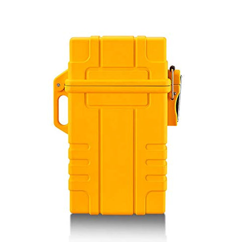 Skywin Waterproof Cigarette Case with Lighter - Airtight Cigarette Dry Box with Rechargeable Lighter - Dry Cigarette Case Protects Cigarettes from...