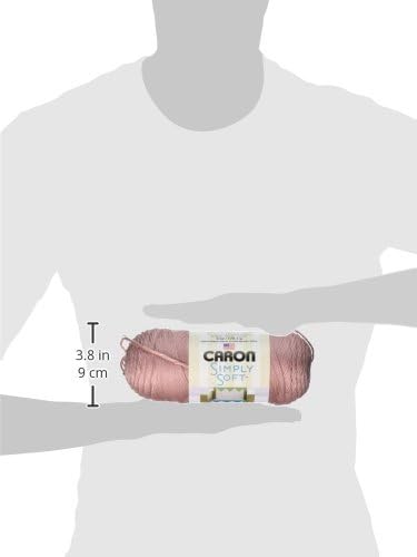 Caron Simply Soft Solids Yarn, Medium Gauge 100% Acrylic - 6 oz - Victorian Rose - Machine Wash & Dry...