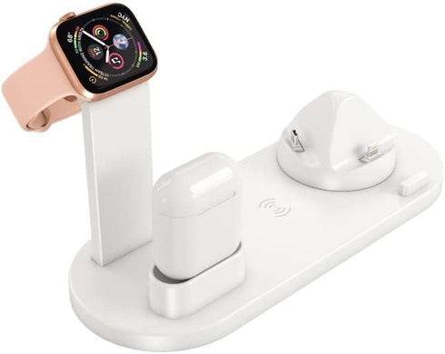 Multi-Port Fast Wireless Charging Station | Universal Contactless Charging Docks | Compatible with Smart Devices, Watch, AirPods Pro, iPhone 14/13...