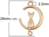JGFinds Cat In The Moon Charm Pendants 20 Pack (10 of each), 1 1/8 x 3/4 Inch, Silver and Gold Tone...