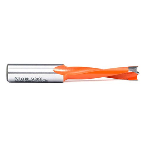 Amana Tool - 304075 Carbide Tipped Brad Pt Boring Bit L/H 7.5mm Dia x 70mm Long x 10mm Sha...