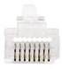 ITBEBE 50 Pieces RJ45 Cat6 Pass Through Connectors - Gold Plated Transparent Passthrough Ethernet Insert Crimp Connector UTP Network Plug for 24 A...