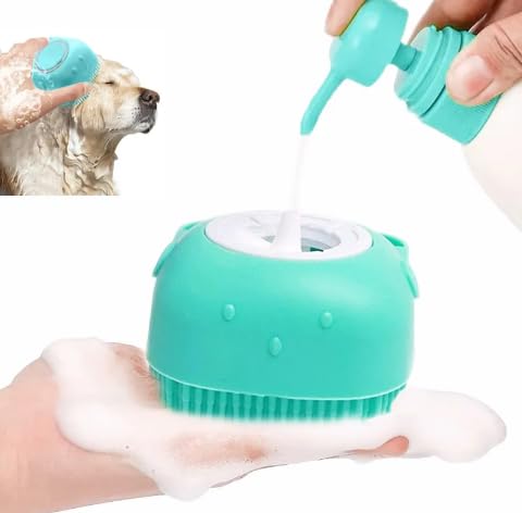 Dog Bath Brush, Dog Shampoo Brush, Pet Cleaning Brush, Dog Washing Supplies, Dog Grooming Supplies for Dogs and Cats...