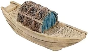 Topped Boat Miniature Fairy Garden Accessories,Miniature Pond Lawn Garden Ornament Figurines, Mini Lighthouse Water Well Bridge Figurines, Micro L...