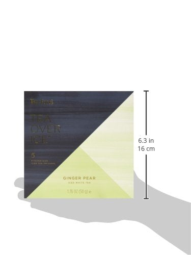 Tea Forte Tea Over Ice White Ginger Pear Premium Organic Caffeinated White Iced Tea Blend, 5 Count Individually Wrapped Handcrafted Pyramid Infuse...