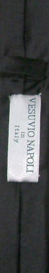 Vesuvio Napoli Narrow NeckTie Extra Skinny BLACK Color Men's Thin 1.5" Neck Tie...
