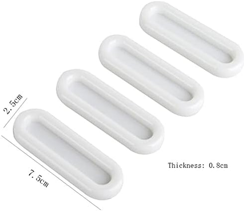 4 Pcs Window Plastic Stick on Cabinet Handles, Self Adhesive Handles Stick on Knobs for Cabinets and Drawers, Plastic Cabinet Handles for Kitchen ...
